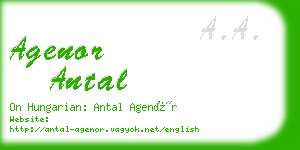 agenor antal business card